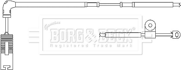 BORG & BECK Hoiatuskontakt, piduriklotsi kulumine BWL3044